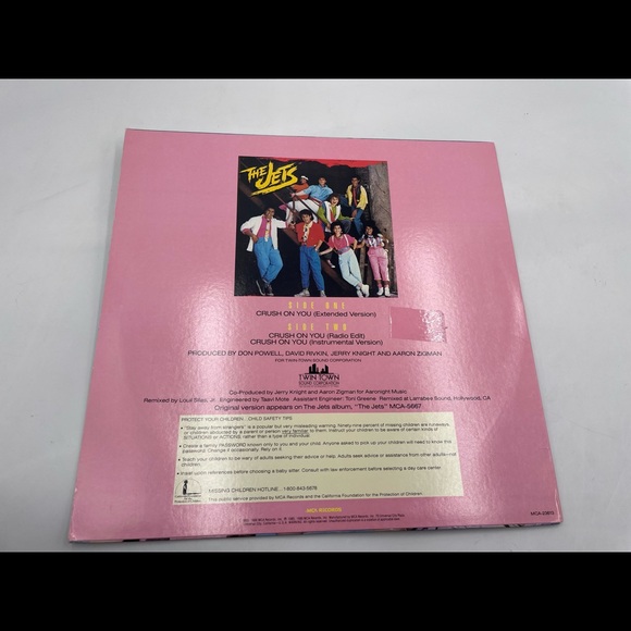 THE JETS CRUSH ON YOU 12" Vintage 1985 MCA 23613. Vinyl records - Picture 4 of 4